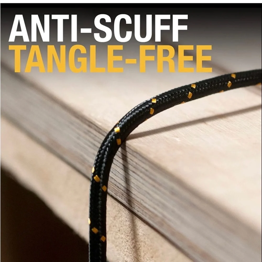 DEWALT Reinforced Braided Micro-USB Cable — USB to Micro with Android — 10 ft
